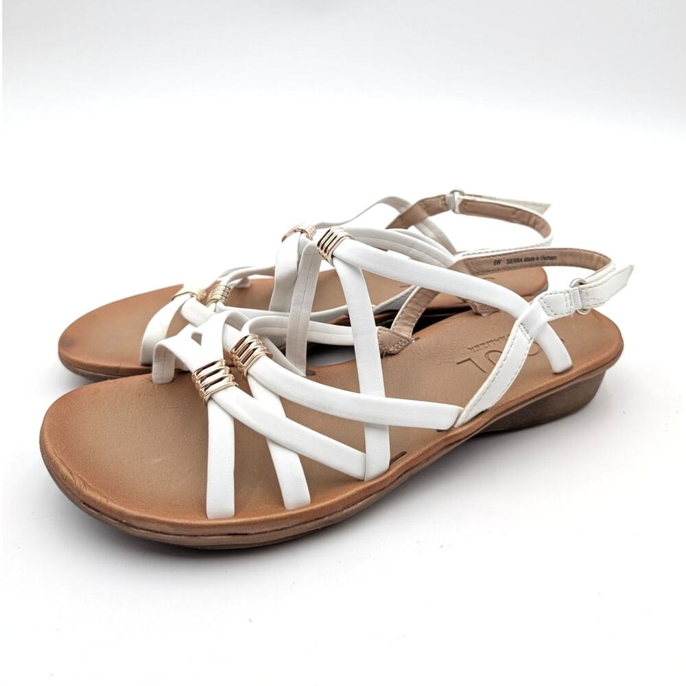 Soul Naturalizer Sierra Strappy Sandals Women's White Size US8W EU38.5